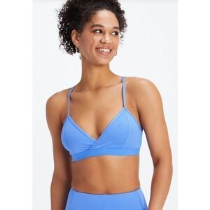 Fabletics Live In Racerback Bralette Large Cornflower Blue NWT